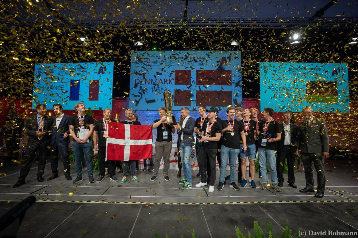 Team Dänemark bei der Preisverleihung